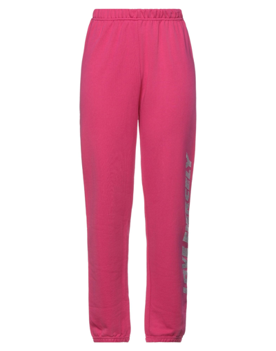 Shop Chiara Ferragni Woman Pants Fuchsia Size M Cotton In Pink