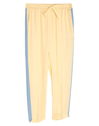 Shop Semicouture Woman Pants Light Yellow Size 4 Viscose