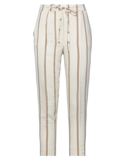 Shop Biancoghiaccio Woman Pants Beige Size 4 Lyocell, Polyamide, Cotton, Elastane