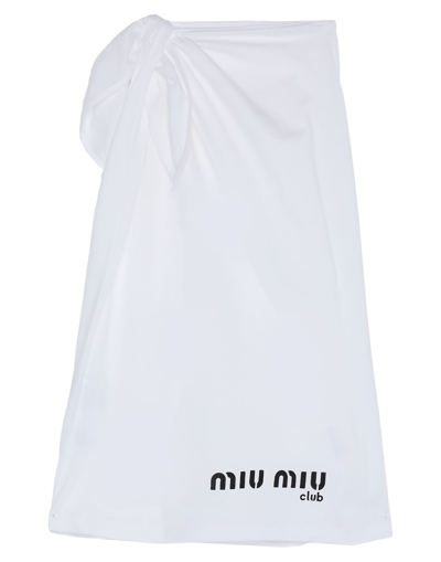 Shop Miu Miu Midi Skirts In White
