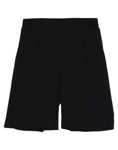 Shop Anna Seravalli Woman Shorts & Bermuda Shorts Black Size 4 Cotton, Polyamide, Elastane