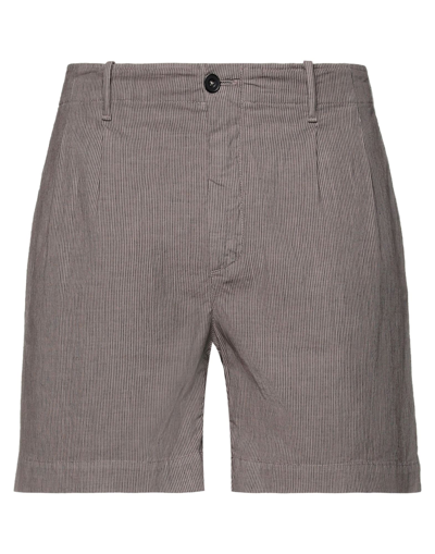 Shop Pence Man Shorts & Bermuda Shorts Khaki Size 28 Cotton, Linen, Elastane In Beige
