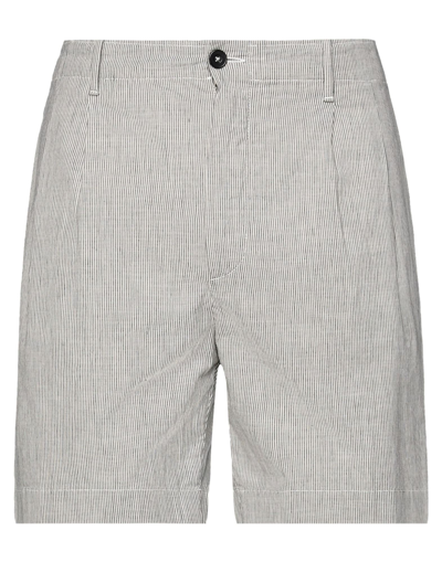 Shop Pence Man Shorts & Bermuda Shorts Grey Size 32 Cotton, Linen, Elastane