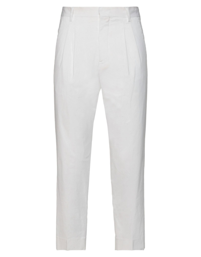 Shop Mauro Grifoni Grifoni Man Pants White Size 34 Cotton, Elastane