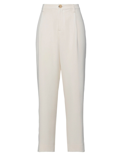 Shop Vince . Woman Pants Ivory Size 00 Polyester In White