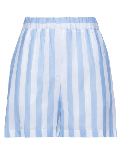 Shop Msgm Woman Shorts & Bermuda Shorts Azure Size 2 Cotton In Blue