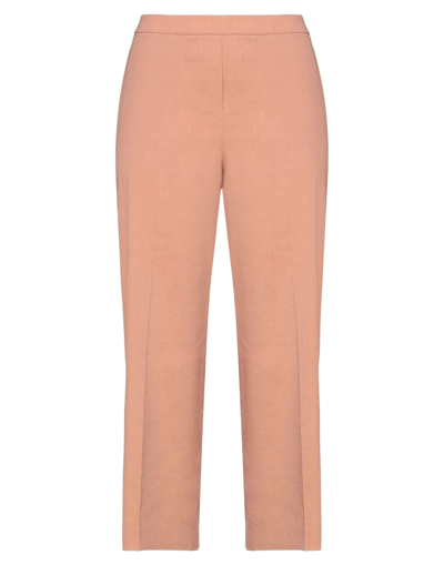 Shop Theory Woman Pants Pastel Pink Size 10 Linen, Viscose, Elastane