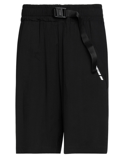 Shop Numero 00 Man Shorts & Bermuda Shorts Black Size L Cotton, Polyamide, Elastane