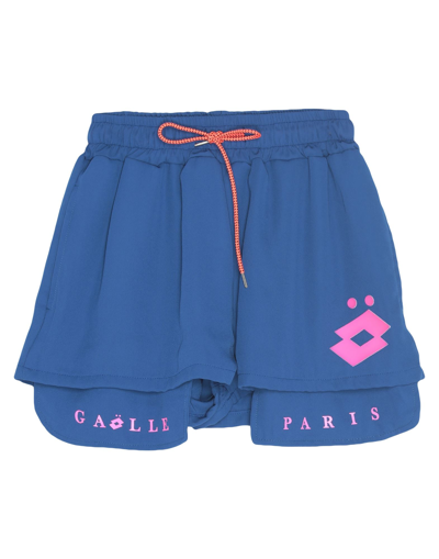 Shop Gaëlle X Lotto Leggenda Woman Shorts & Bermuda Shorts Blue Size 6 Polyester