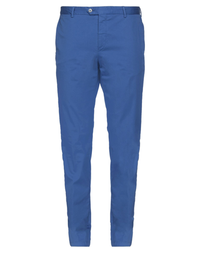 Shop 0909 Fatto In Italia Man Pants Blue Size 38 Cotton, Elastane