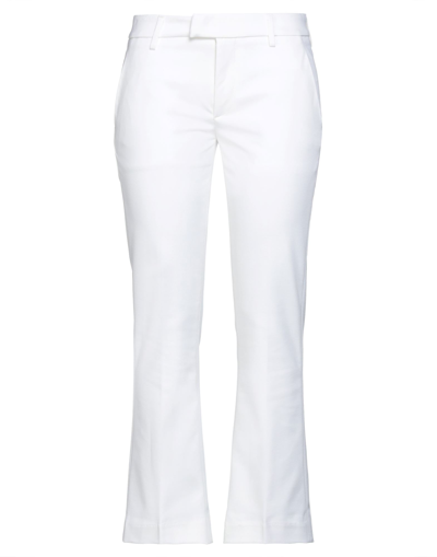 Shop Dondup Woman Cropped Pants White Size 30 Viscose, Polyamide, Elastane