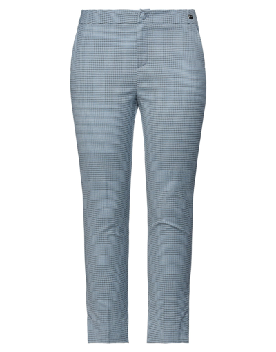 Shop Be Blumarine Woman Pants Azure Size 4 Cotton, Polyester, Viscose, Elastane In Blue
