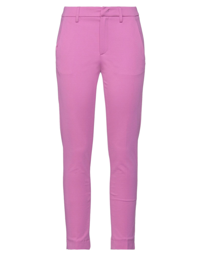Shop Dondup Woman Pants Fuchsia Size 30 Viscose, Polyamide, Elastane In Pink