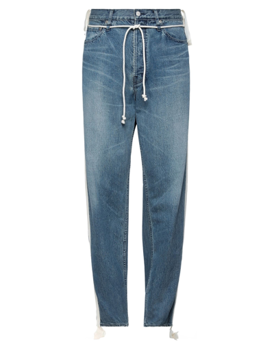 Shop Ambush Man Jeans Blue Size 31 Cotton, Polyester, Soft Leather