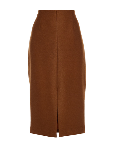 Brian Dales Midi Skirts In Brown | ModeSens