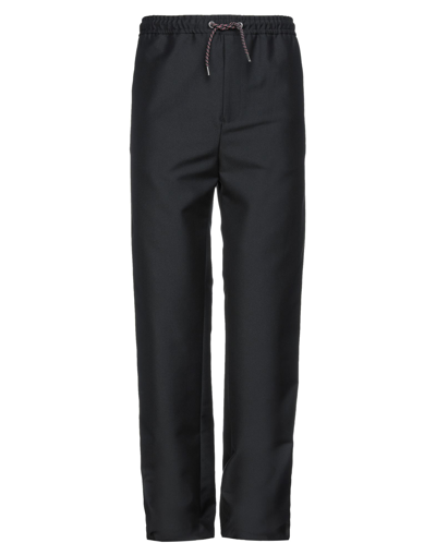 Shop Les Hommes Man Pants Black Size 36 Virgin Wool, Polyester