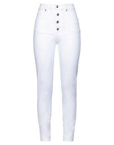 Shop Iro Woman Pants White Size 29 Cotton, Elastane