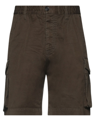 Shop Dsquared2 Man Shorts & Bermuda Shorts Military Green Size 32 Cotton, Elastane, Polyester, Polyuretha