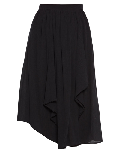 Shop Isabel Marant Woman Midi Skirt Black Size 0 Cotton, Silk