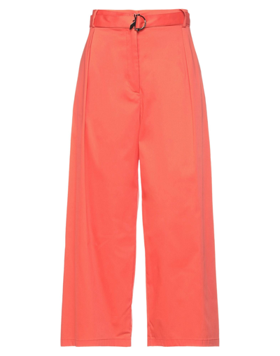 Patrizia Pepe Cropped Pants In Orange