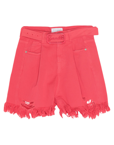 Shop Gaelle Paris Gaëlle Paris Woman Denim Shorts Red Size 28 Cotton