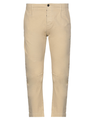Shop Novemb3r Man Pants Beige Size 34 Cotton, Elastane