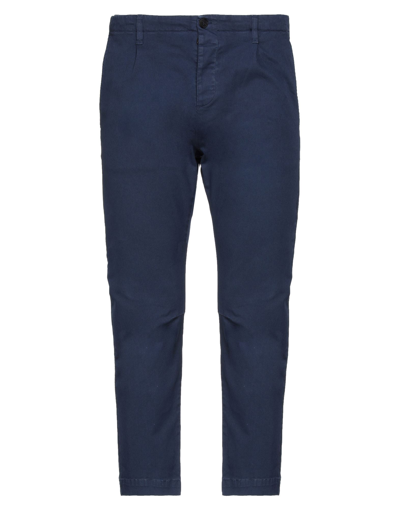 Shop Novemb3r Man Pants Midnight Blue Size 31 Cotton, Elastane