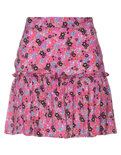 Shop Berna Woman Mini Skirt Fuchsia Size M Viscose In Pink