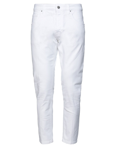 Shop Don The Fuller Man Denim Pants White Size 32 Cotton, Elastane