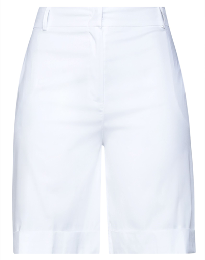 Shop D-exterior D. Exterior Woman Shorts & Bermuda Shorts White Size 2 Cotton, Polyamide, Elastane