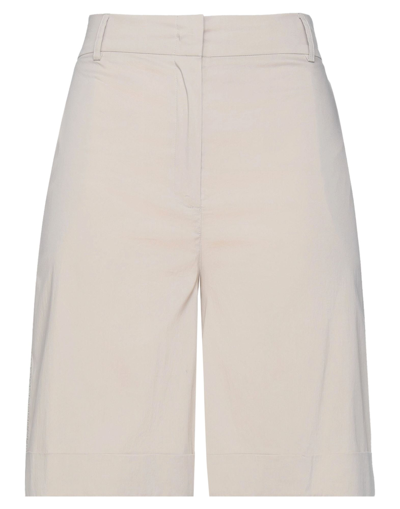 Shop D-exterior D. Exterior Woman Shorts & Bermuda Shorts Beige Size 4 Cotton, Polyamide, Elastane