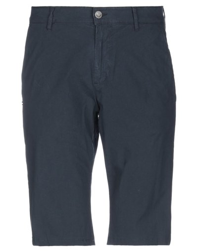 Shop Grey Daniele Alessandrini Shorts & Bermuda Shorts In Dark Blue