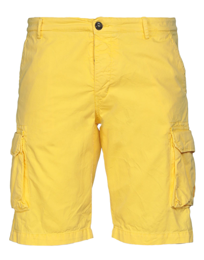 Shop 40weft Man Shorts & Bermuda Shorts Yellow Size 26 Cotton