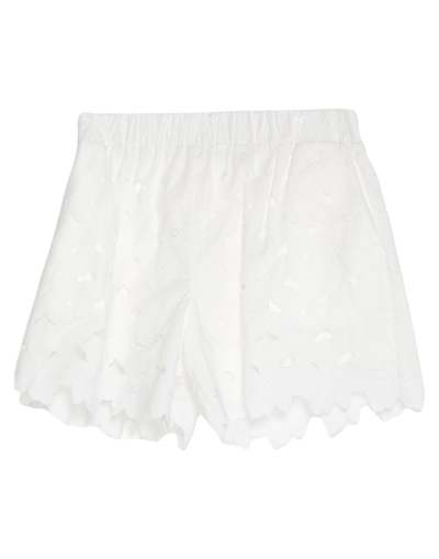Shop Red Valentino Woman Shorts & Bermuda Shorts White Size 6 Cotton, Polyester
