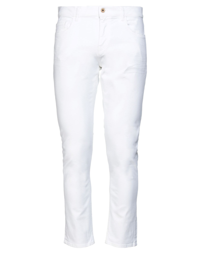Shop Pence Man Pants White Size 33 Cotton, Elastane