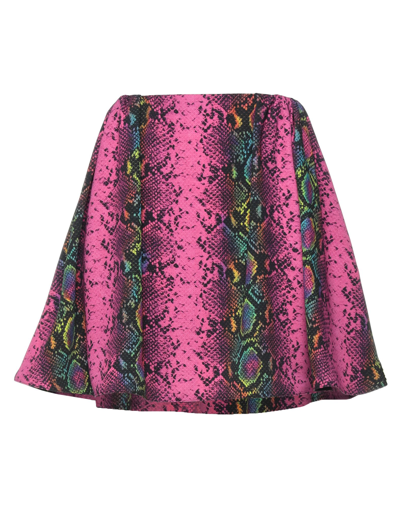 Shop Versace Woman Mini Skirt Fuchsia Size 2 Polyester In Pink
