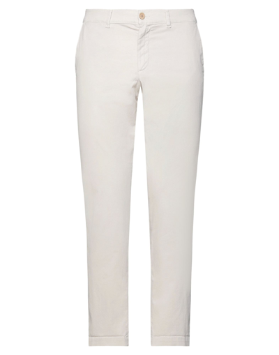 Shop Bikkembergs Man Pants Light Grey Size 40 Cotton, Linen, Elastane