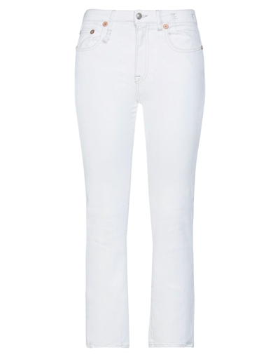 Shop R13 Woman Pants White Size 30 Cotton, Elastane