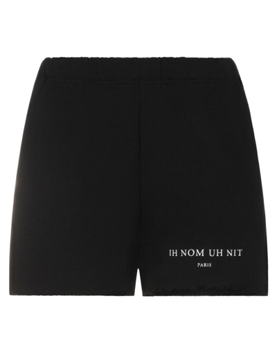 Shop Ih Nom Uh Nit Woman Shorts & Bermuda Shorts Black Size L Cotton, Elastane, Polyester