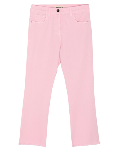 Shop Semicouture Woman Jeans Pink Size 29 Cotton, Elastane