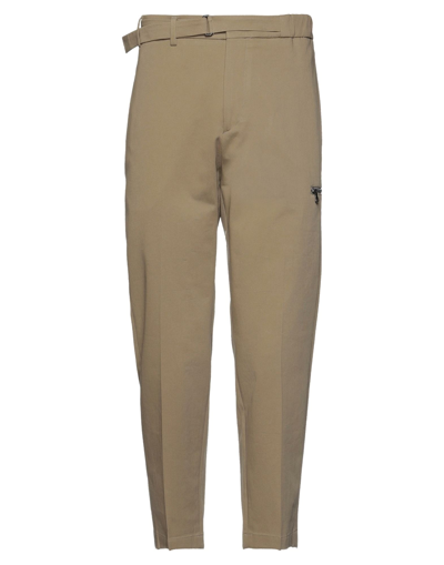Shop Be Able Man Pants Military Green Size 36 Cotton, Elastane