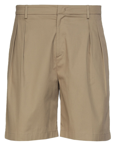 Shop Low Brand Man Shorts & Bermuda Shorts Khaki Size 33 Cotton, Elastane In Beige