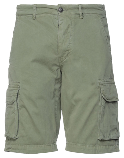 Shop 40weft Man Shorts & Bermuda Shorts Military Green Size 38 Cotton