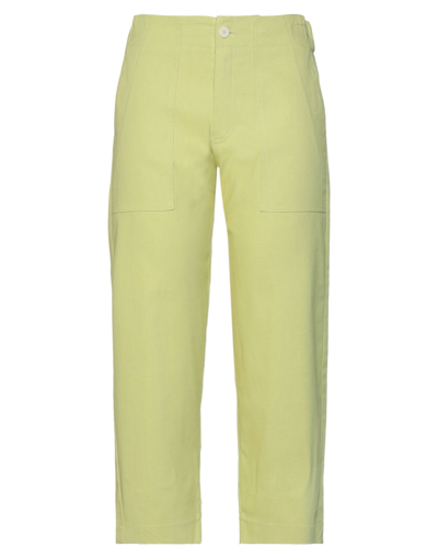 Shop Laboratorio Woman Pants Acid Green Size 2 Cotton