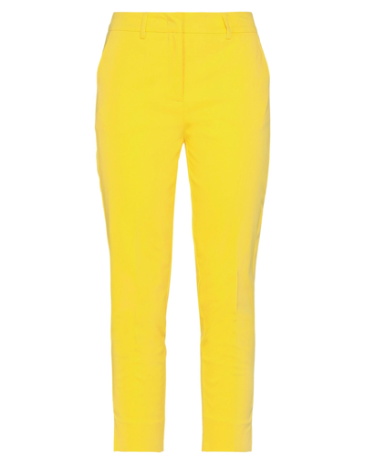 Shop Rue Du Bac Woman Pants Yellow Size 2 Cotton, Polyester, Elastane