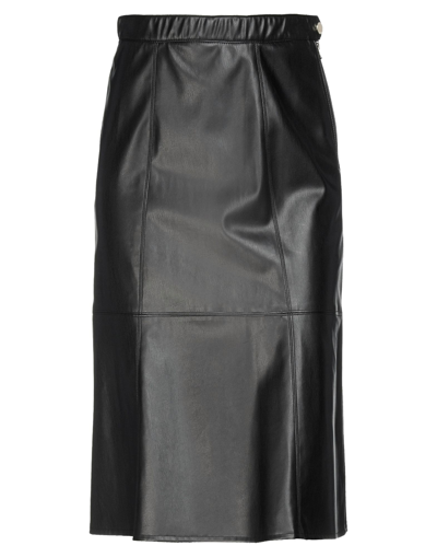 Shop Patrizia Pepe Midi Skirts In Black