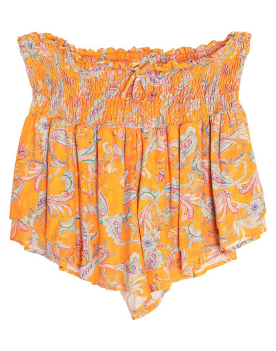 Shop Vicolo Woman Shorts & Bermuda Shorts Orange Size Onesize Viscose