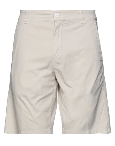 Shop Aspesi Man Shorts & Bermuda Shorts Beige Size 38 Cotton, Elastane