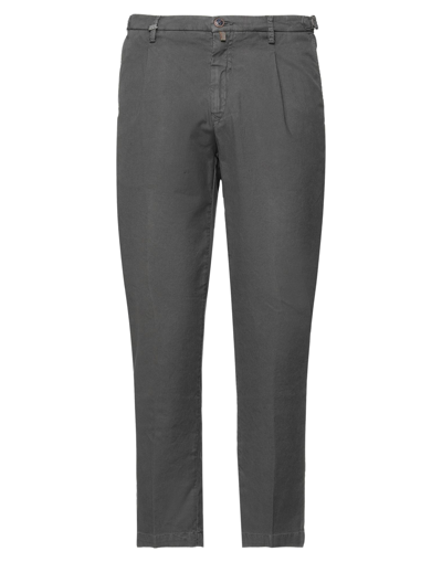 Shop Barbati Man Pants Lead Size 34 Cotton, Elastane In Grey