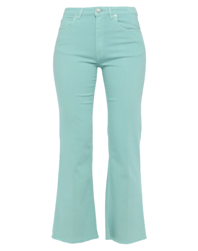 Shop Pt Torino Woman Jeans Light Green Size 28 Cotton, Elastane